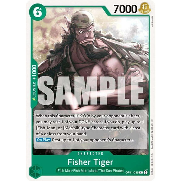 One Piece A Fist of Divine Speed Common Fisher Tiger OP11-035
