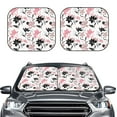 thumbnail image 2 of Xecao Lilies Flowers for Foldable Car Sun Shades (2-Pack) offer sun protection with an easy-fold design for convenient windshield shading., 2 of 7