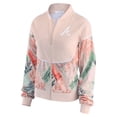 thumbnail image 2 of Women's-WEAR by Erin Andrews  Sand Atlanta Braves Raglan Full-Zip Track Jacket, 2 of 5