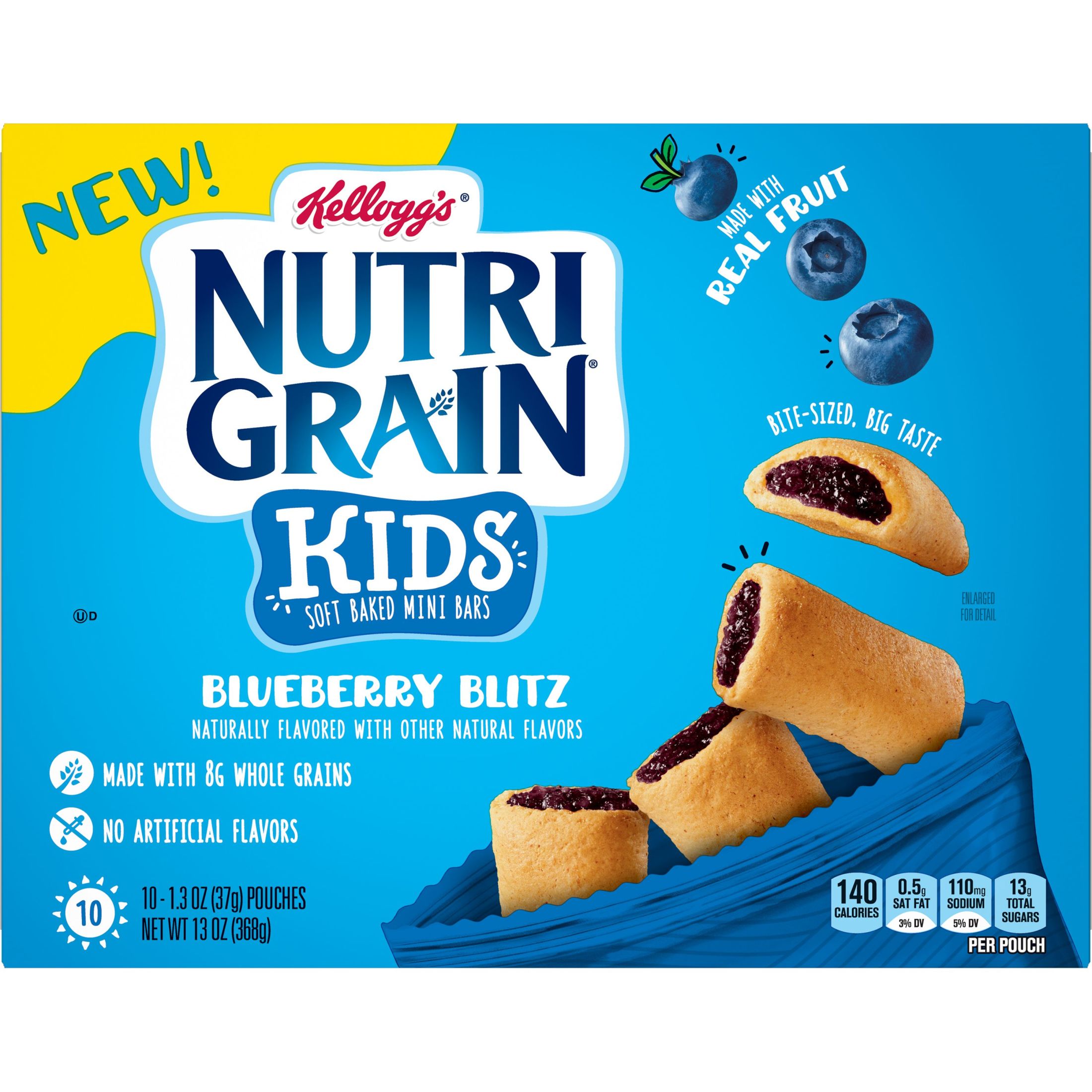 Nutri-Grain Blueberry Chewy Mini Breakfast Bars, 13 oz, 10 Count