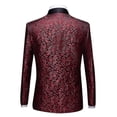 thumbnail image 3 of Traje de esmoquin jacquard para hombre, corte entallado, de dos piezas, para boda, fiesta y graduación, s202412241253, 3 of 5