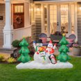 thumbnail image 2 of Impact Lighted Snowman Family Yard Inflatable, 36", 2 of 5