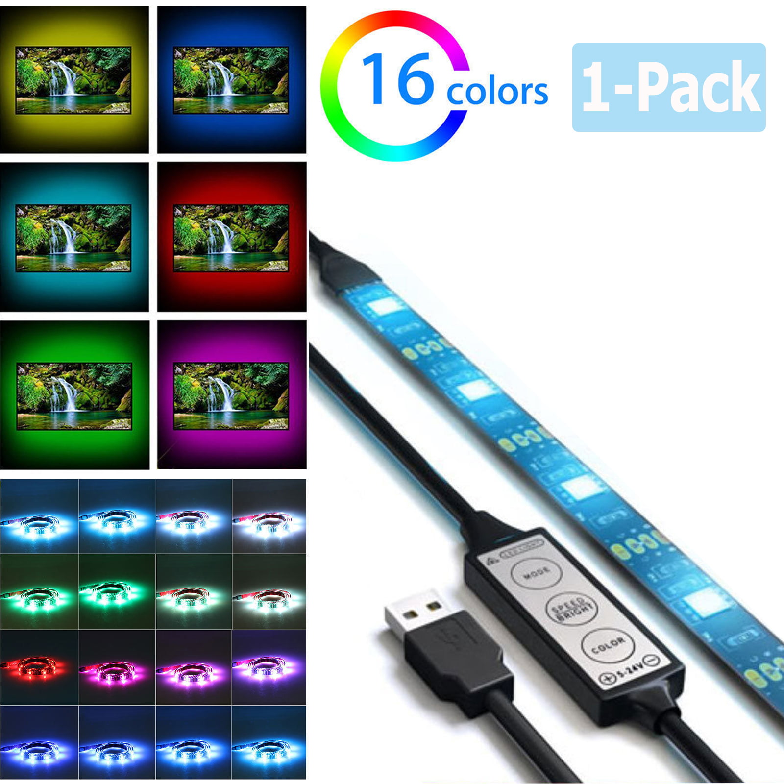 Powered USB LED Strip Lights for 32 to 60 Inch HDTV LED TV Backlight Bias 