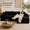 Black, variant on 96.1" Cloud Modular Sectional Sofa Couch with Reversible Chaise, Black Corduroy L-Shaped 4-Seat Deep Seat Sofa, No Assembly Required