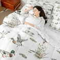 thumbnail image 4 of Homewish Wild Mallard Duck 7-Piece Twin Bedding Sets,Rustic Farmhouse Cabin Bedding Comforter Set,White Gray Sheet Sets For Boys,Breathable Home Decor Reversible, 4 of 8