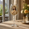 thumbnail image 3 of Christmas Nativity Scene Theme Wine Glass Collection, Christmas Wine Glass with HD Vibrant Color Printed Holiday Goblet with Snowflake Decor for Wines Cocktails Holy Family Holiday Party Table Decor, 3 of 5