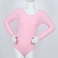 thumbnail image 3 of LiiYii Little Girls Long Sleeve Ballet Dance Leotard Gymnastics Active Bodysuit Dancewear Pink 4, 3 of 7