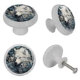 thumbnail image 4 of Wolf Round Glow-in-the-Dark Dresser Knobs: Fluorescent Drawer Pulls with Screws - 4 Pack - Suitable for Cabinets, Wardrobes, and Dressers, 4 of 6