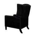thumbnail image 4 of Recliner Chair with Button Tufted Pushback and Sleek Arms, Black- Saltoro Sherpi, 4 of 5