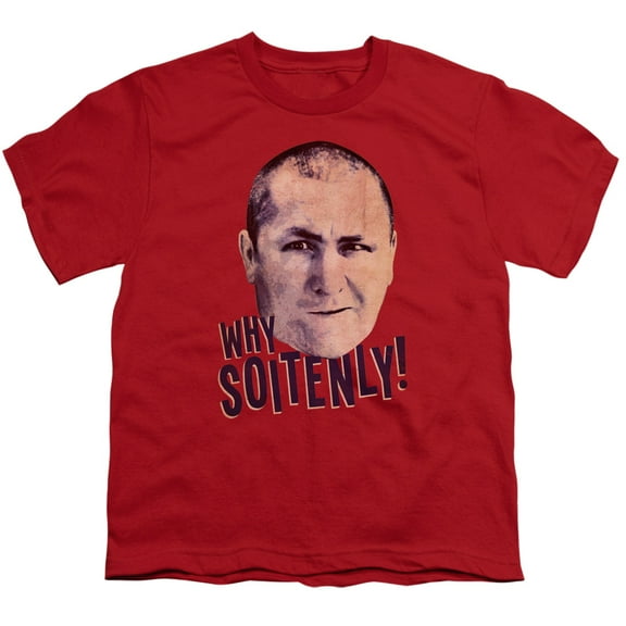 Three Stooges Why Soitenly S/S Youth 18/1 T-Shirt Red