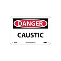 National Marker Caustic 7X10 .040 Aluminum Danger Sign D403A