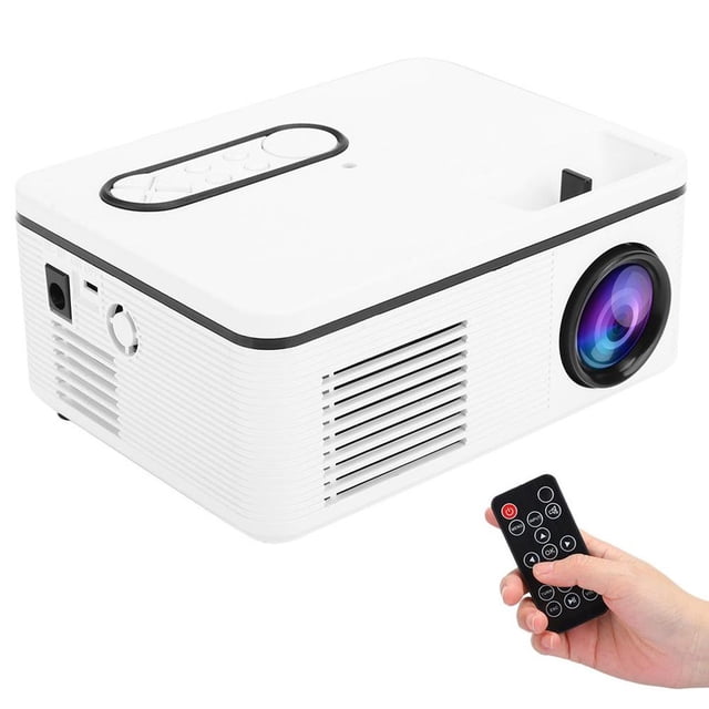 S361 Mini Home Portable LED Projector Projector LED Projector Mini 1080p Projector Portable HD for Desktop / DVD / Mobile Phone / Speaker(US 100-240V)(White )