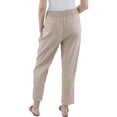 thumbnail image 3 of Calvin Klein Womens Linen Blend Ankle Cropped Pants, 3 of 4