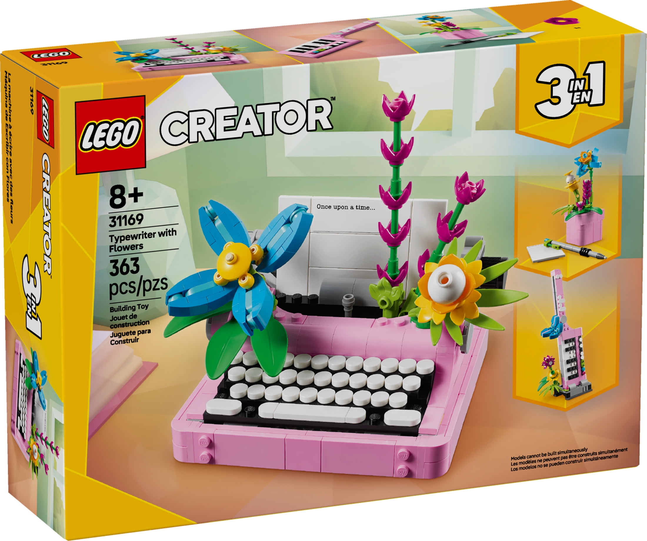 LEGO Creator 3 in 1 Typewriter with Flowers - Building Toy