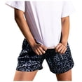 thumbnail image 3 of XINPING Men's Swim Trunks 9 Inch Fashion Hawaiian Print Quick Dry Spring Break Swim Trunks with Pockets Stretch Fabric Summer Swimwear, 3 of 5