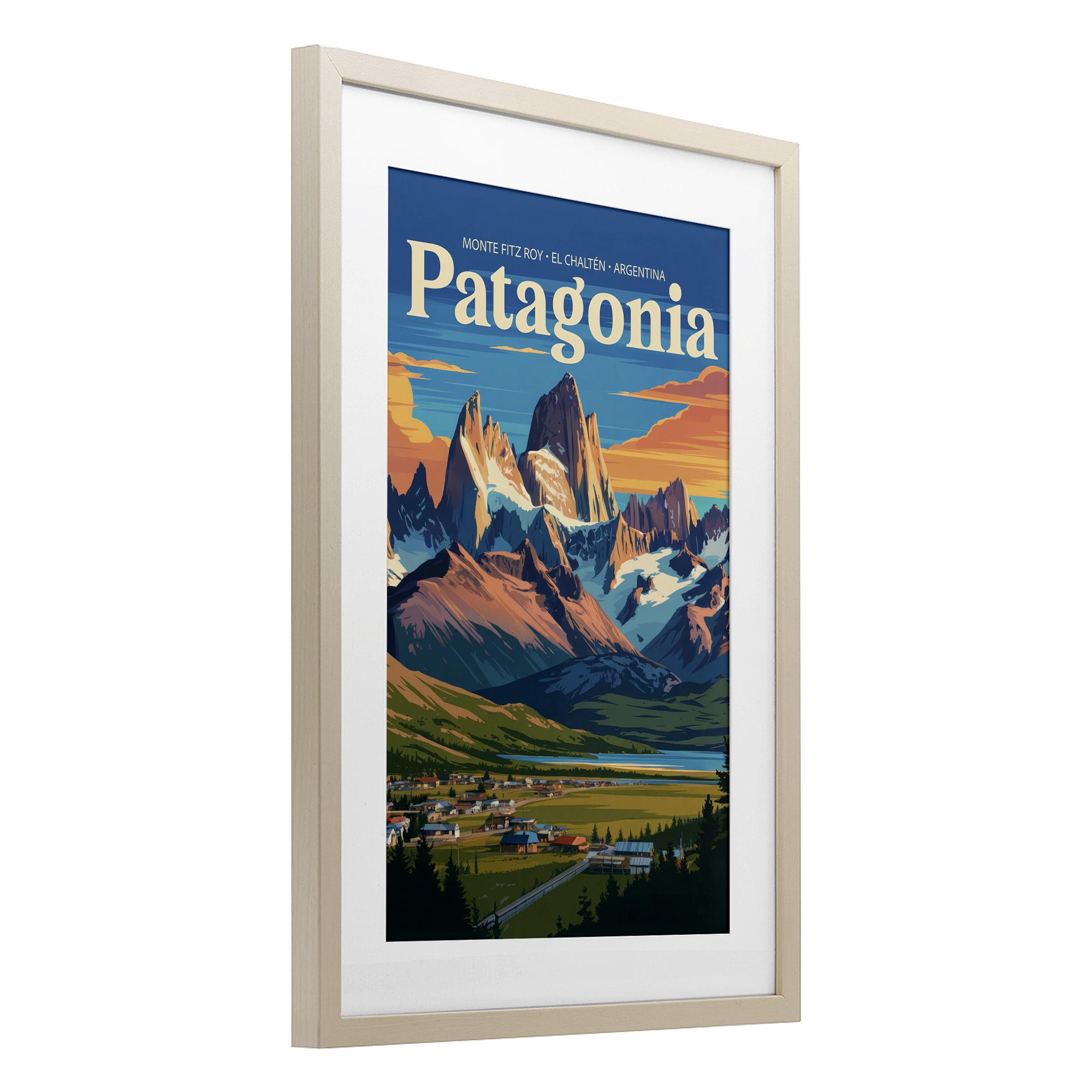 Stupell Industries Patagonia Valley Landscape Birch Framed Print Under Glass, design by Andreas Magnusson