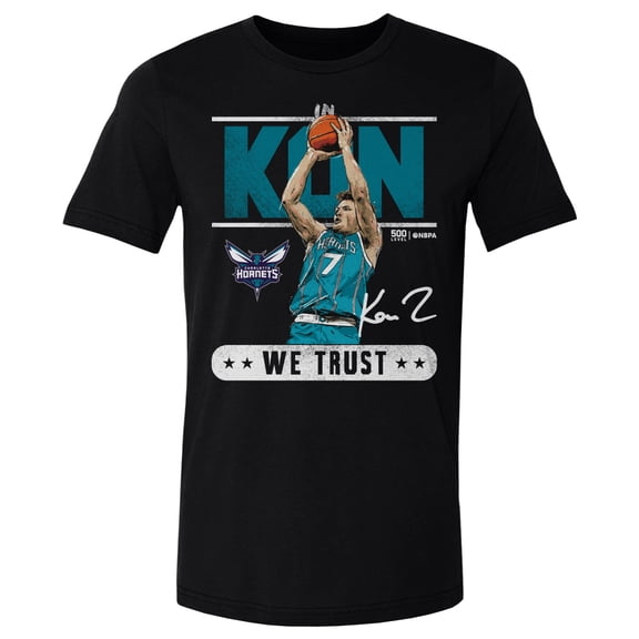 Men's 500 Level Kon Knueppel Black Charlotte Hornets Trust T-Shirt