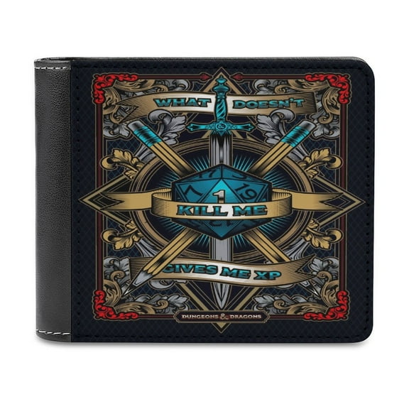 DND Dungeons And Dragons Wallet, Anime Leather Wallet Mens Wallets Manga Slim Durable Bifold Wallets