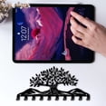 thumbnail image 7 of Iron Wall Mounted Hook Hangers 10-Hook Decorative Organizer Rack for bag Clothes Key Scarf Hanging Holder with Screws Black Tree of Life 115x250mm., 7 of 7