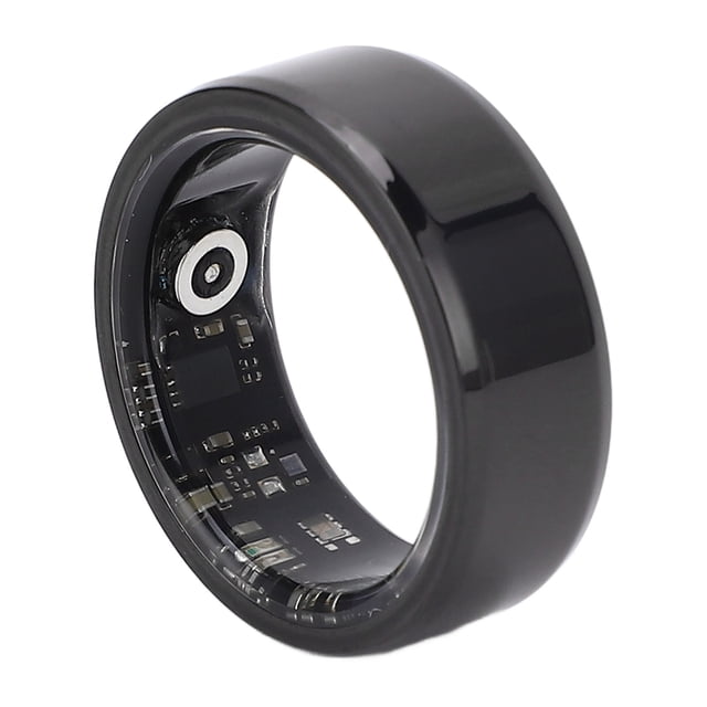 Fitness Smart Ring Intelligent Step Counting Sleep Monitoring IP67 Waterproof Health Tracker Ring Black