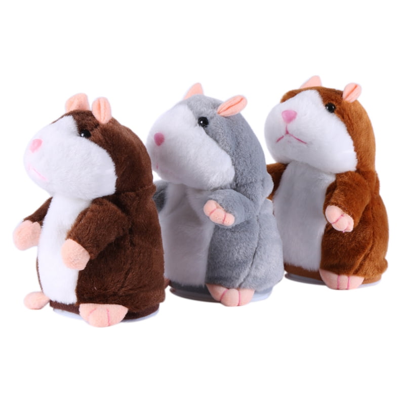 3PCS Talking Hamster Mouse Records Speech Nod Mimicry Plush Toy Kids Best Gift 
