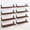 Brown, variant on Fairy Floating Shelves, Rustic Wood Wall Shelves Set of 8, Wall Storage Shelves, 0.6x4.7x15.7inches, Black