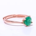 thumbnail image 4 of Emerald (Simulated) 925 Sterling Silver Rose Gold Plated Ring Adjst C7377-11_2, Gemstone Jewelry, Birthday Gift, Christmas Gift, 4 of 4