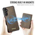thumbnail image 6 of CaseMe Leather For Samsung Galaxy A16 4G/5G Case【RFID Blocking】 2 In 1 Detachable Leather Wallet Magnetic Flip Cover Multi-Card Slots Case,Coffee,For Galaxy A16 4G/5G, 6 of 9