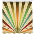 thumbnail image 3 of Vintage Rainbow Shower Curtain, Worn Out Effect with Colorful Stripe and Stars Retro Carnival Theme Pattern, Fabric Bathroom Set with Hooks, 69W X 70L Inches, Multicolor, by Ambesonne, 3 of 3