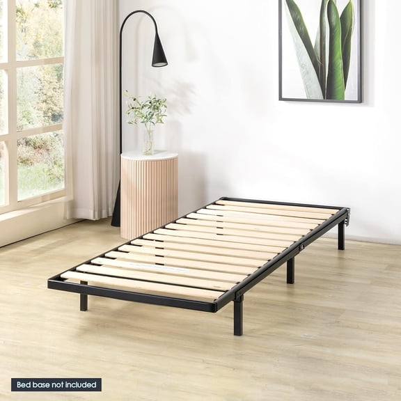 Metal Wood Slats Bunkie Board for Twin Beds - Black