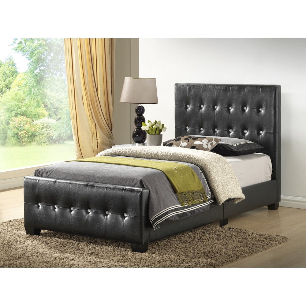 Glory Furniture Diamond Twin Bed in Black Color