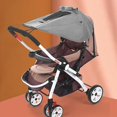thumbnail image 2 of pare-soleil Pour Poussette Bb (gris), Universel Avec Housse De Protection Uv, Impermable Et Anti-pluie, Pare-soleil Pour Poussette, 2 of 5