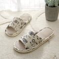 thumbnail image 1 of Cotton and Linen Material Cotton Slippers, Comfortable and Resistant to Air Slippers,D,M, 1 of 4