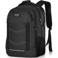 thumbnail image 1 of Mochila de viaje BIKROD para portátil de 15,6 pulgadas con puerto de carga USB, color negro, 1 of 7