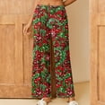 thumbnail image 2 of Riecok Womens Lounge Pants Plus Size Elastic Waist Straight Leg Pajama Bottoms Christmas Print Trendy Casual Lounge Pants Multicolor S, 2 of 7