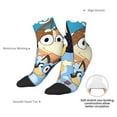 thumbnail image 6 of Silaia Bluey Print Adult Socks,Ankle Athletic Running Socks,Cushioned Breathable Low Cut Sports Tab Socks for Men and Women,Moisture-Wicking Crew Socks, 6 of 7