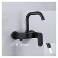 thumbnail image 1 of Tuqiu Kitchen Faucet With Spray Gun Swivel Kitchen Sink Mixer Tap Hot &amp; Cold Wall Mounted With Spray Gun Rotating Sink Mixer ,Effortless Installation, 1 of 7