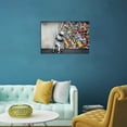thumbnail image 4 of Banksy Graffiti Classic Street Art Painting Poster Print The Boy Behind the Curtain Wall Art Picture Decoration, 4 of 7