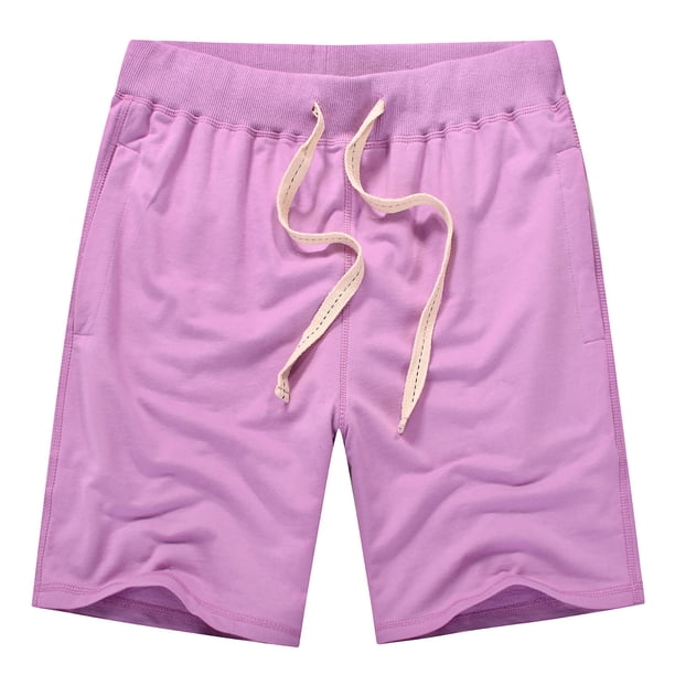 Pantalones Cortos Casuales de Todos los Deportes Sueltos de Algodón con Cordón de Cintura de Cinco Piezas para Yoga Y Playa