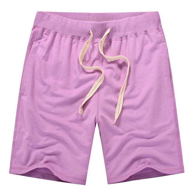 Dagugfen Athletic Shorts for Men Summer Elastic Waist Solid Color Loose Comfy Workout Running Shorts