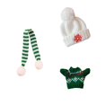 thumbnail image 4 of 3 piezas lindas muñecas suéter y sombrero bufanda accesorios de disfraz para muñecas de 17 cm, muñecos de niño regalos para niños Verde, 4 of 8