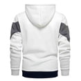 thumbnail image 3 of BXINGOHAI Color Block Hoodies Sweatshirt for Men Full Zip Sweatshirts Drawstring Long Sleeve Pullover Tops Athletic Jogging Shirts With Pockets Today White,XXL, 3 of 3