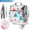 thumbnail image 2 of FORMRS Zipper Binder with Shoulder Strap 2-inch Ring 500 Sheet Capacity File Bag, Green Retro Triangles, 2 of 5