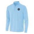 thumbnail image 2 of Men's Antigua Sky Blue New York City FC Bright Quarter-Zip Pullover, 2 of 3