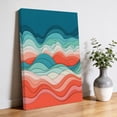 Abstract Mountains Canvas Wall Art for Living Room, Red Green Gradient ...