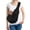 C-Black Water-Resistant-For Pets 2-5lbs, variant on Dog Carrier Sling - Thick Padded Shoulder Strap Adjustable Carriers For Small Dogs Puppy Purse Pet Cat With Front Zipper Pocket Safety Belt Machine Washable (navy Knitted S)