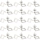 thumbnail image 1 of 50 piezas de postes para pendientes de acero inoxidable, aretes de rombo, aretes de plata cuadrados, accesorios para aretes, configuraciones de postes con cierres para orejas., 1 of 6