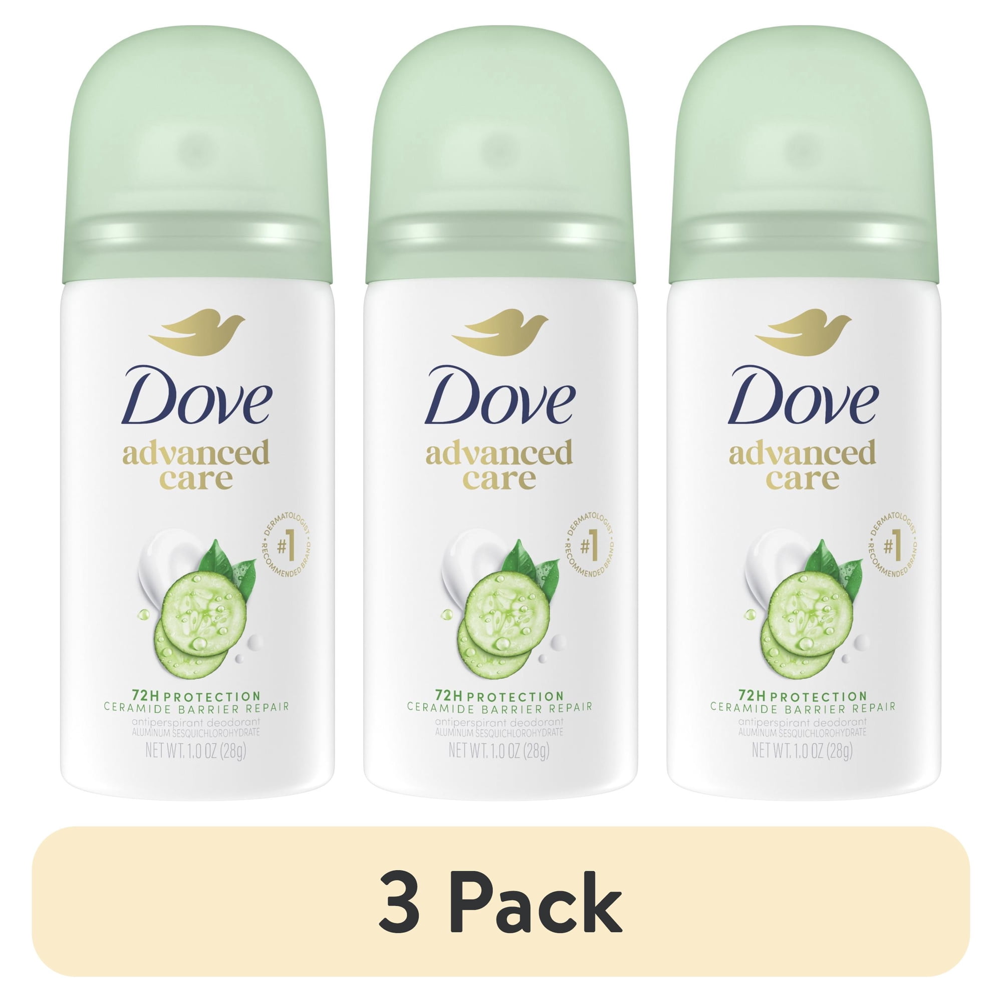 (3 pack) Dove Advanced Care Antiperspirant Deodorant Spray For Women Cool Essentials 1 oz