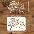 thumbnail image 2 of Cherry Blossom Tree Stencil 11.7x8.3 inch Flower Cherry Painting Stencils Plastic Reusable Tree Branches Cherry Floral Stencils Drawing Template for Home Wall Furniture Windows Decor diy, 2 of 9