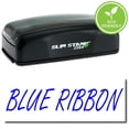thumbnail image 1 of Large Pre-Inked Blue Ribbon Stamp with Red Ink, 1 of 4